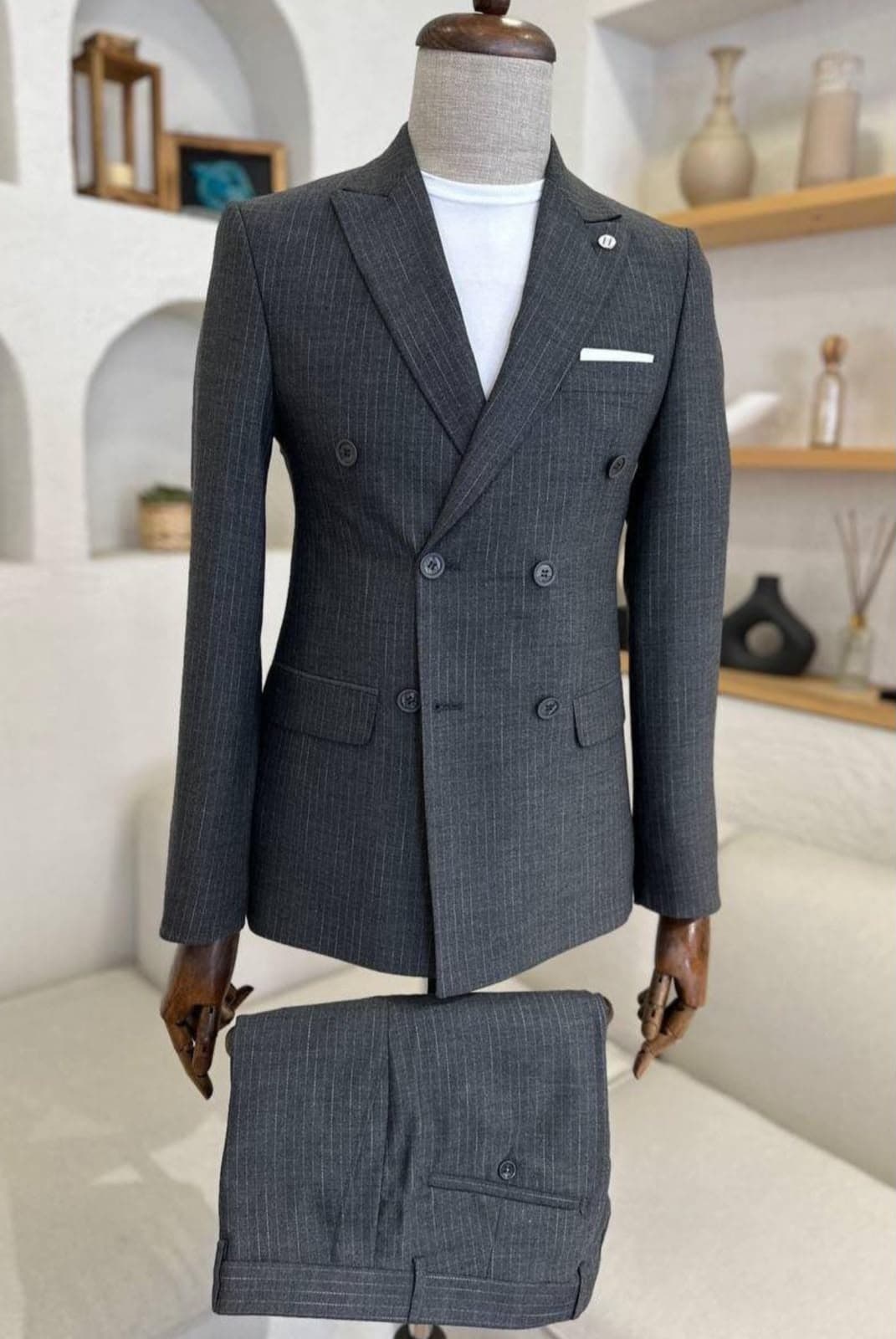 Charcoal Pinstripe Suit